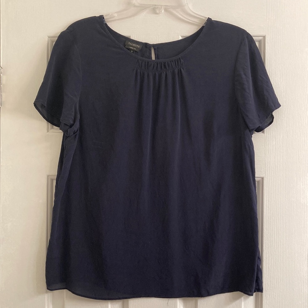 Talbots washable silk blouse size 12